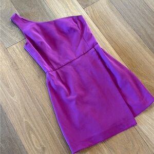 French Connection Whisper One Shoulder Mini Dress 0